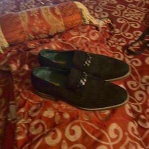 Black loafers suede nice worn once